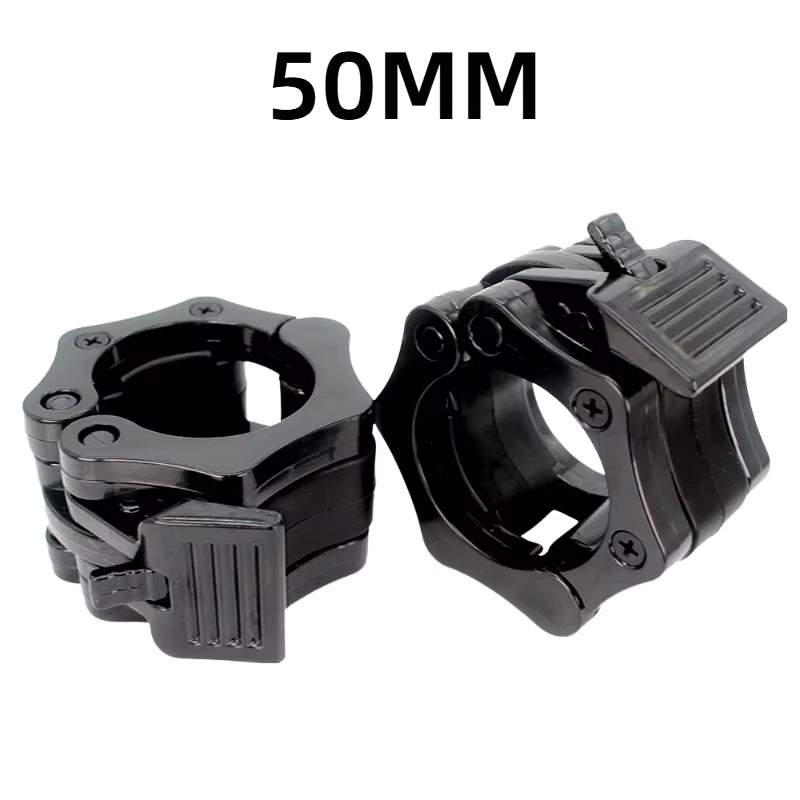 1Pair 50MM Spinlock Collars Barbell Collar Lock Clips Weight Lifting Bar Gym Dumbell Clamp Spring Quick Release Clamps Spin